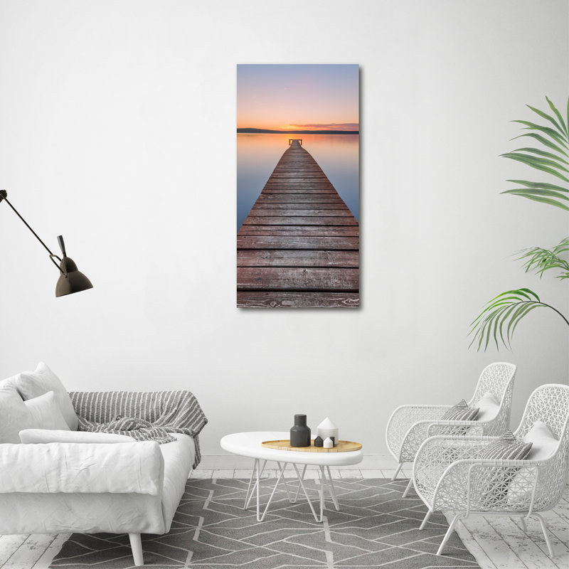 Wooden Pier - Wrapped Canvas Print