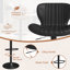 Tabouret de bar réglable avec repose-pieds, tabouret de comptoir pivotant à 360 ° en métal, ensemble de 2-1326686769