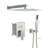 10 Inch Shower Head Rain Shower System with Push Button Diverter Wall Mounted Shower Combo Set-104881572