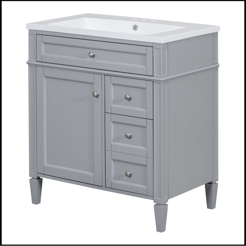 Meuble-lavabo simple avec plateau 30,00 Schellens, Gris