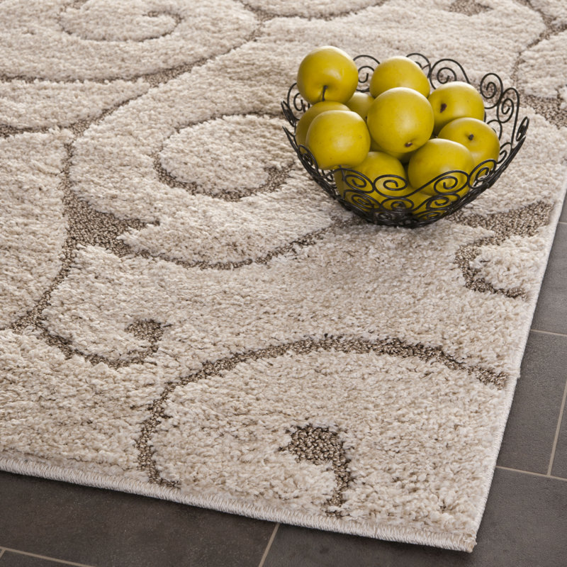 Benedetti Damask Hand Woven Area Rug, Square 201 cm, Ivory/Beige