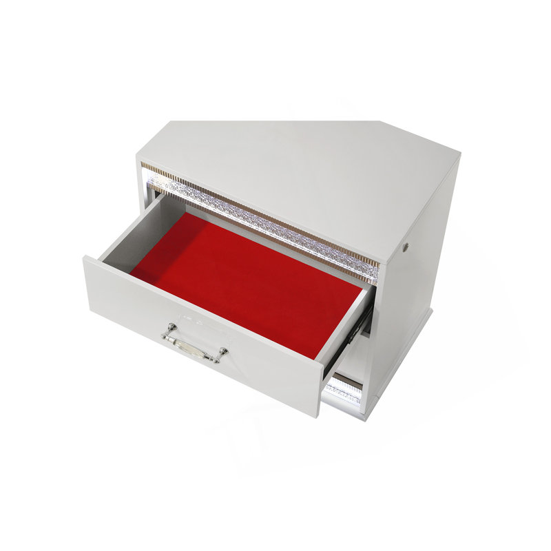 Table de chevet 2 tiroirs Glam