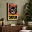 Sour Cat Retro - Wrapped Canvas-1429935994-1429935993