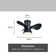 Sirius Indoor Black Flush Mount Ceiling Fan With LED Light Bulbs With Remote Control