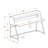 Edouard Small Hutch Natural Finish Computer Desk With Metal Leg, 38.96" H X 47.07" W X 23.59" D