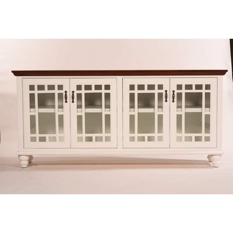Colefax Unfinished TV Stand for TVs up to 88", Havana Gold, Summer Sage