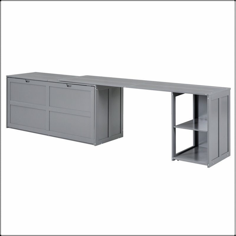 Murphy Bed with Rotable Desk Light and elegant: the perfect combination of function and aesthetics, Gray