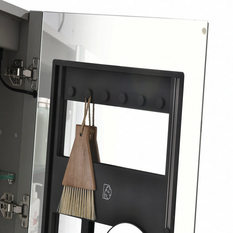 Armoire à pharmacie lumineuse pour salle de bain 40 "x 30" avec miroir, douilles, à intensité variable, anti-buée