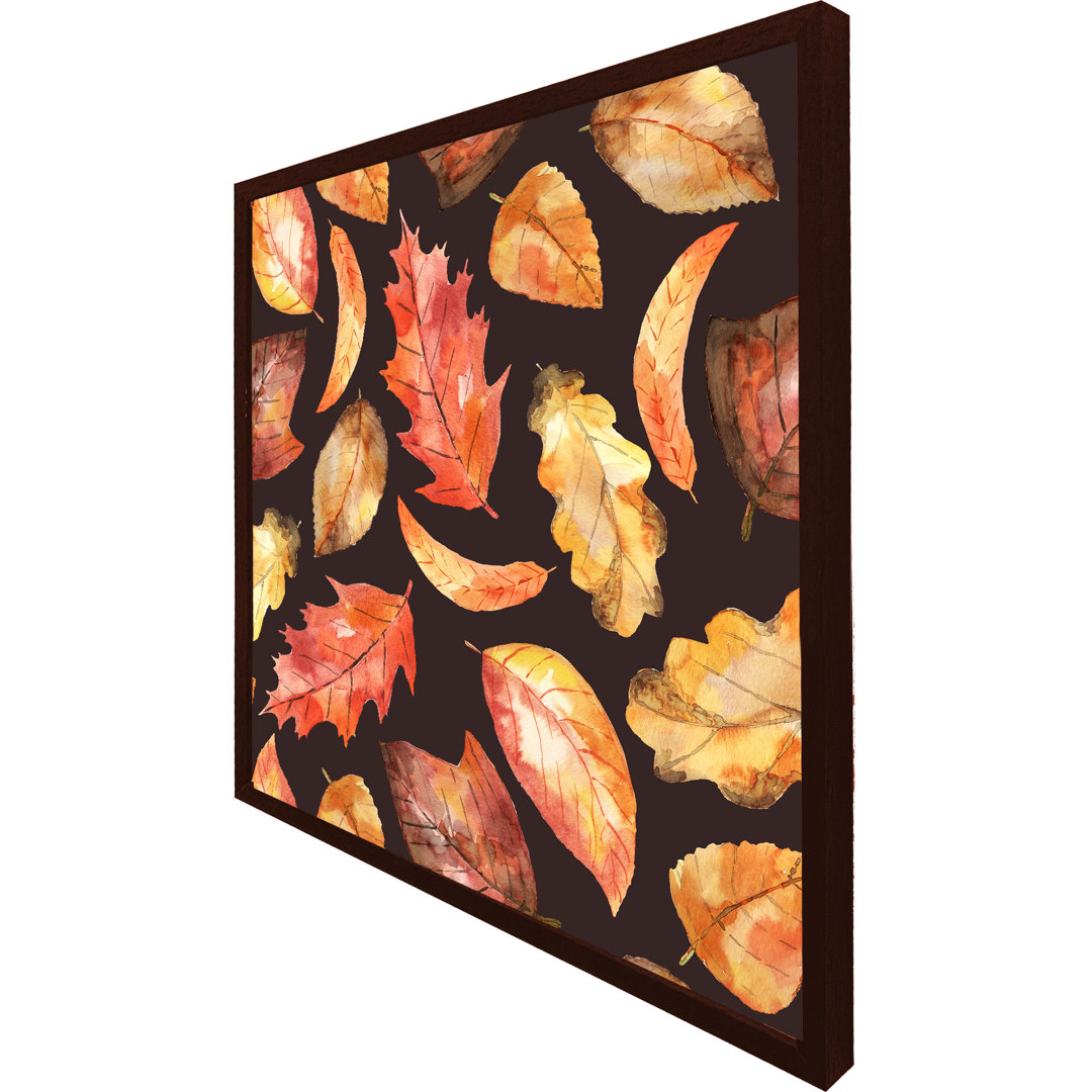 Jimmie Autumn Leaves on Black - Single Picture Frame Art Prints