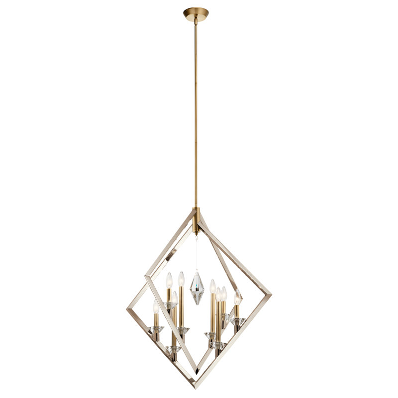 Lustre géométrique unique à 8 lumières 