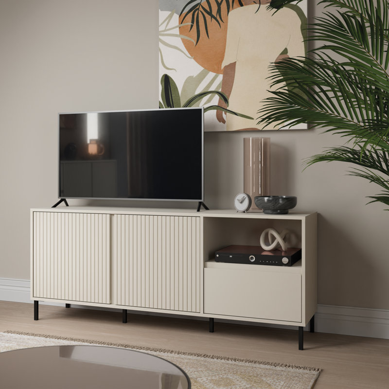 TV Stand, 65.4cm H x 157.8cm L x 40cm W, Cashmere