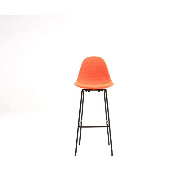 Tabouret de bar et de comptoir TA, Rouge, Hauteur de bar (hauteur de siège 29,5 pi), Chrome