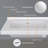 42 Inch Solid Surface Bathroom Vanity Top with Left SIde Integrated Sink, Bright White 2" Thick Modern Countertop, 1.38" Rear Backsplash, Smooth Edge Design, Waterproof & Easy Install