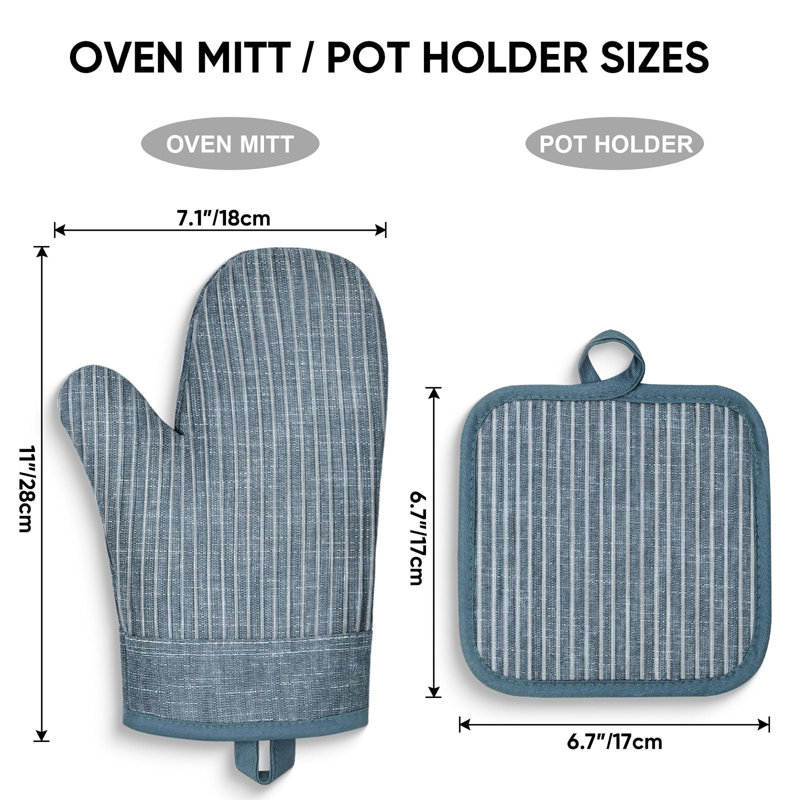 Gants de four et poignées, Blue