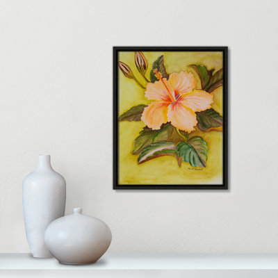 Imprimé d'hibiscus orange par Mike Ragan pour Casa Fine Arts