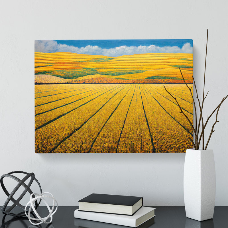 Inspirational Wheat Field - Wrapped Canvas, 50cm H x 76cm W x 3cm D