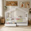Lit simple en bois avec deux tiroirs-1173772099