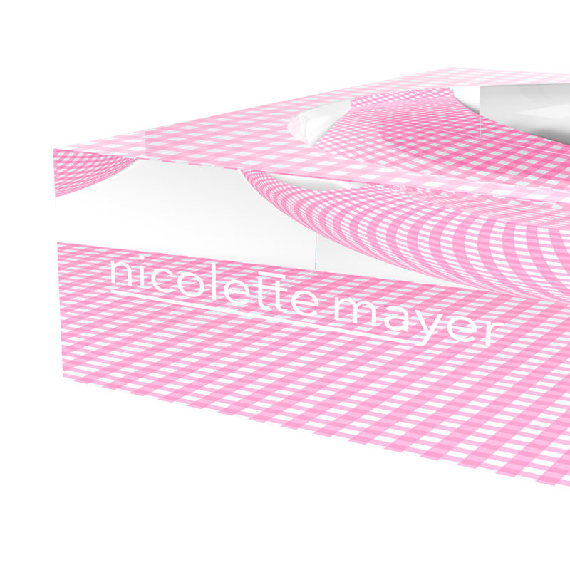 Gingham Acrylic Decorative Tray, 6"W x 6"D x 2"H