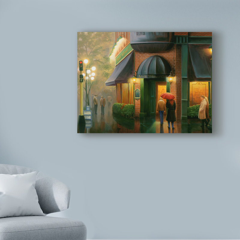 « rainy day pub », reproduction sur toile tendue, H 14 po x l 19 po x P 2 po