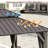 Aluminum Patio Gazebo - Galvanized Steel Hardtop Gazebo with Curtains & Netting-108467015