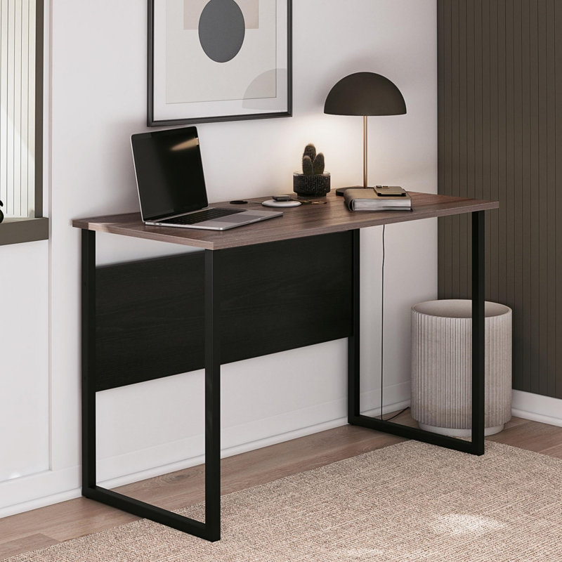 Bureau d'écriture avec pieds en métal, Bois