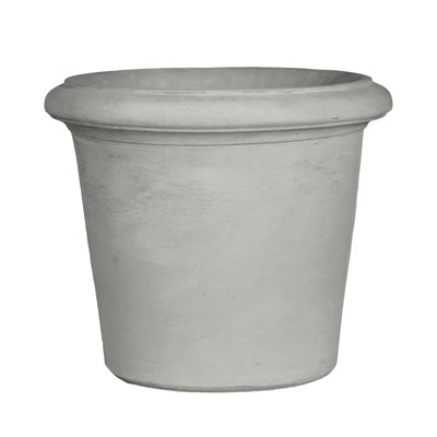 14 in. Tapered Cylinder w/Lip - Natural Finish - Grey