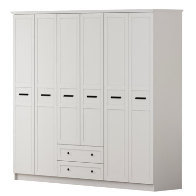 Hegins 6 Door Manufactured Wood Wardrobe