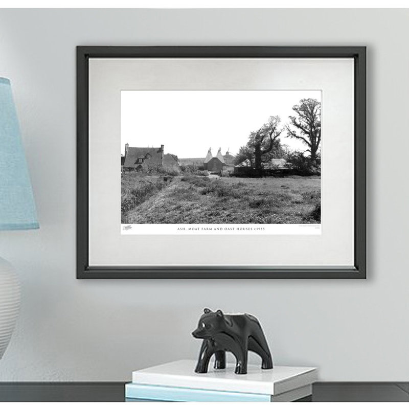 Ash, Moat Farm And Oast Houses C1955 - Single Picture Frame Print, 40cm H x 50cm W x 2.3cm D