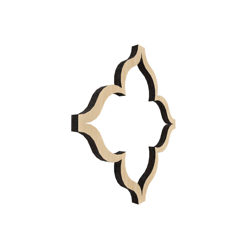 Très petits panneaux muraux décoratifs en bois May, l 7 3/8 po x H 7 3/8 po x T 3/8 po, chêne blanc May