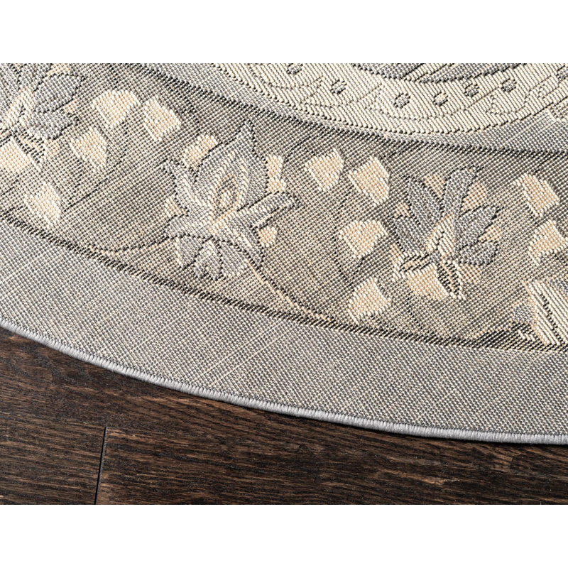 Britannia Floral Indoor Rug, Round 8'