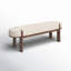 Banc en tissu orme foncé Karina-98239993