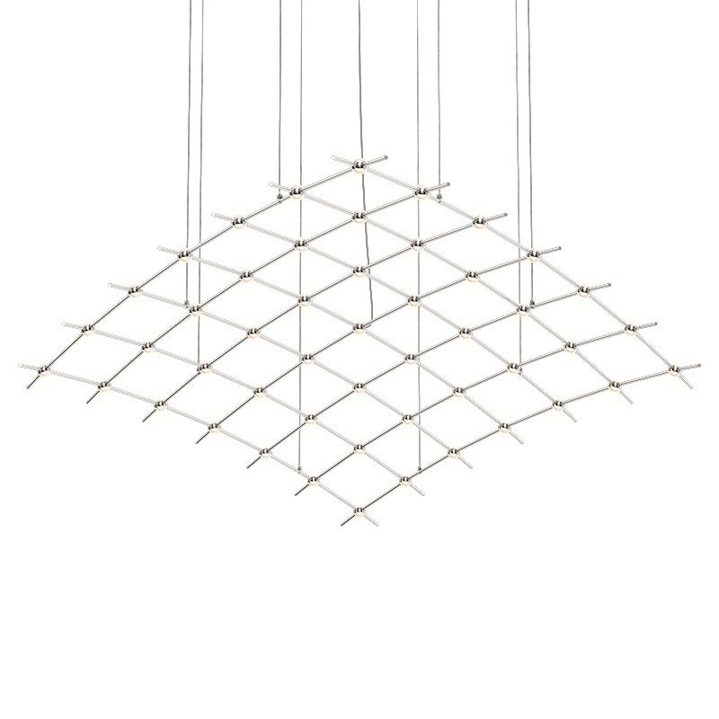 Constellation Aquarius 49 - Light LED Chandelier, Satin Brass, 2700K