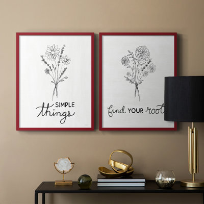 Simple Things Sketch-Premium Framed Print -Ready to Hang - No Nails Required - No Nails Required