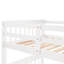 Lit superposé blanc avec rangement pour draps et cadre de chambre confortable-341242543
