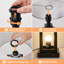 Lampe de table lanterne noire 20,5 "avec ports USB et gradateur tactile