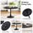 31.5" Round Dining Set, All-Metal Tulip Base,  2 Ergonomic Cantilever Rattan Chairs-519978829-519978830