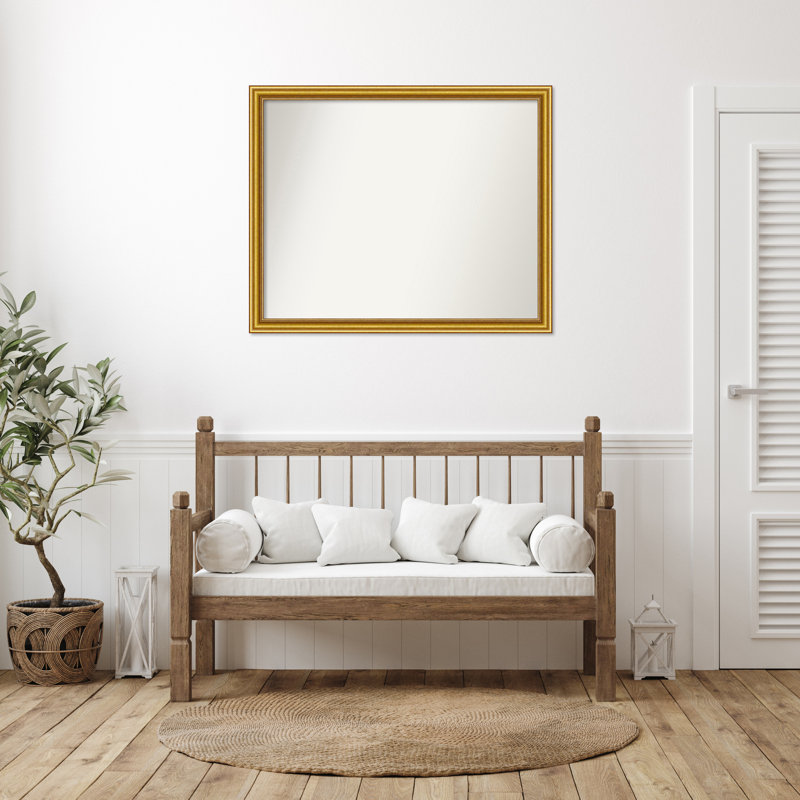 Townhouse Gold Non-Beveled Bathroom Wall Mirror, 35,75 po x 43,75 po