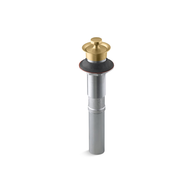 1.25" Lift and turn Tub Drain, With Overflow, Vibrant Brushed Moderne Brass