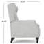 Fauteuil inclinable à poussoir avec dossier à oreilles, pieds fuselés en bois, fauteuil d'appoint de salon-325141458