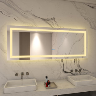 36X84 LED Bathroom Mirror with Lights, Anti-Fog, Dimmable, Backlit Front Lit, Smart Bathroom Vanity Mirror, Memory Function, Shatterproof, Tempered Glass (Horizontal/Vertical)