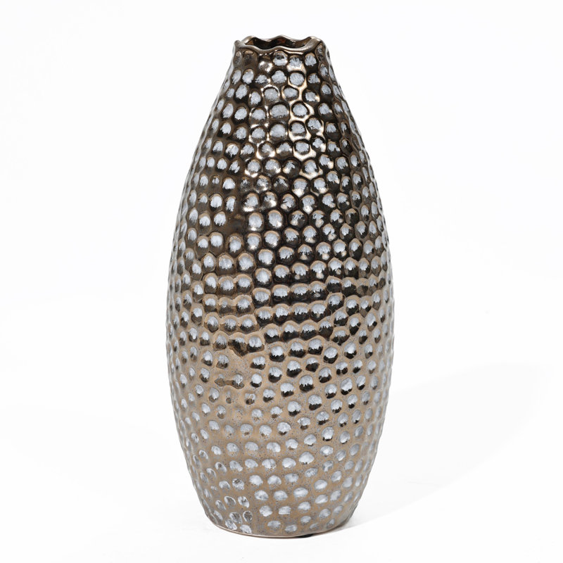 Corrah Handmade Stoneware Table Vase, 8.66" H x 3.94" W x 3.94" D
