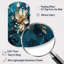 Horloge murale en métal Majestic Motion Teal Spiral II - Spirales abstraites asymétriques, cylindre-105566989