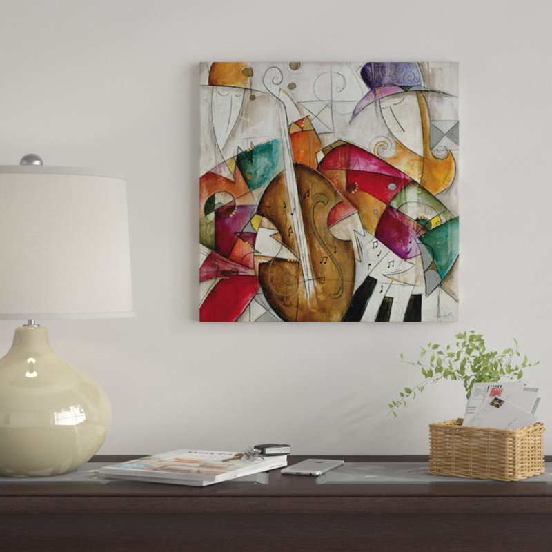 «Jam Séance II» par Eric Waugh, impression sur toile, H 12 po x l 12 po x P 0,75 po, Pas de tapis, Toile tendue