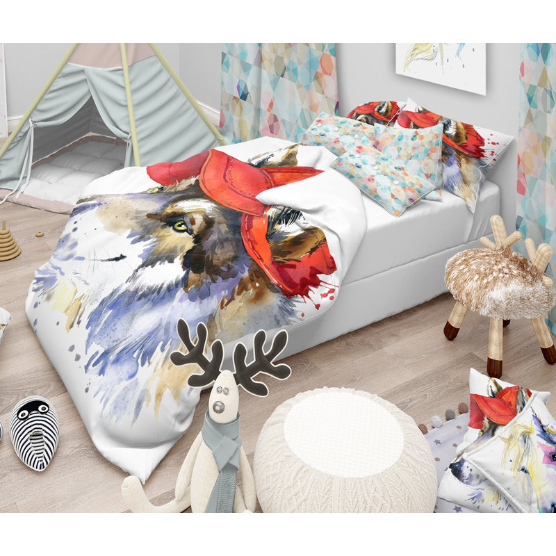 Ensemble de housse de couette, Housse simple + 1 taie décorative
