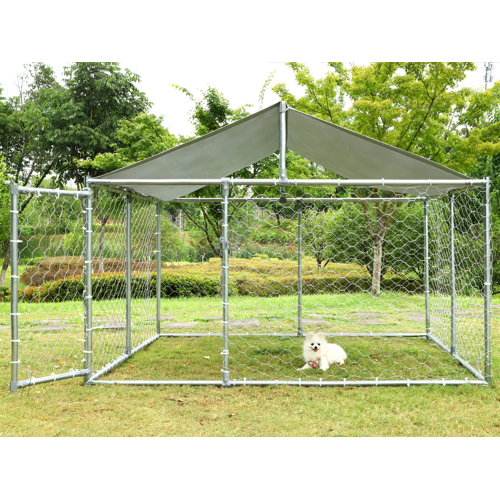 GIODIR Outdoor Large Dog Kennel With Canopy & Reviews | Wayfair