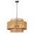 6-Light Dimmable Hand-Woven Drum Chandelier