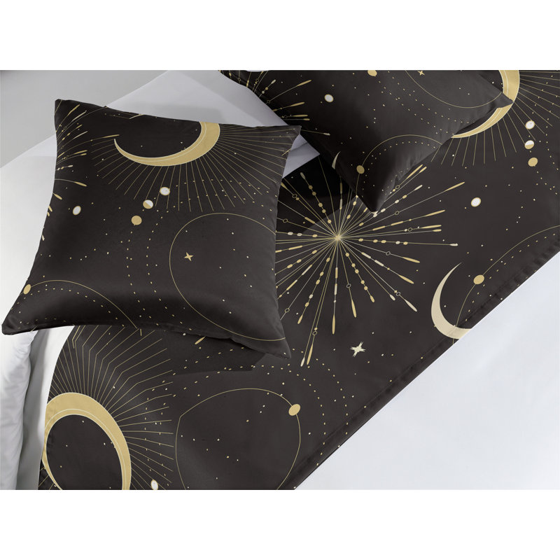 Ensemble de chemin de lit Ambesonne Celestial Outer Space Moon, Très grand lit