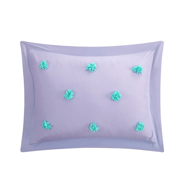 Ensemble d'édredon à pompons Urban Lifestyle avec deux coussins décoratifs