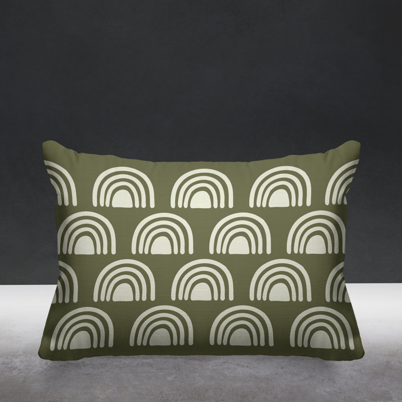Coussin décoratif intérieur / extérieur Boho, Vert