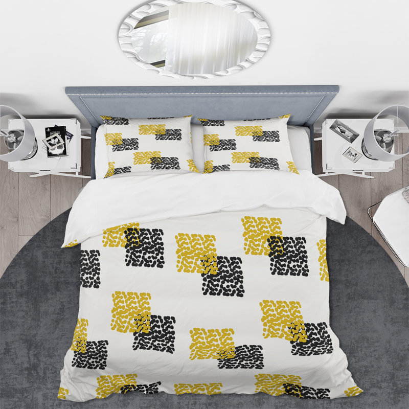 Ensemble de housse de couette en microfibre Rabell, Housse de couette très grand + 2 très grandes ta